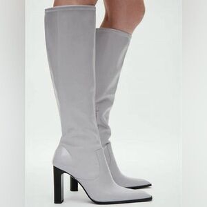 H&M Gray Knee Boots